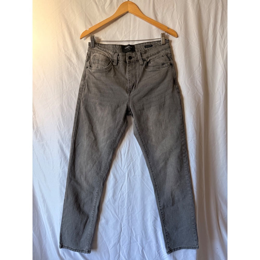 Kenneth Cole New York Mens Athletic Fit Gray Stretch Jeans 32x30